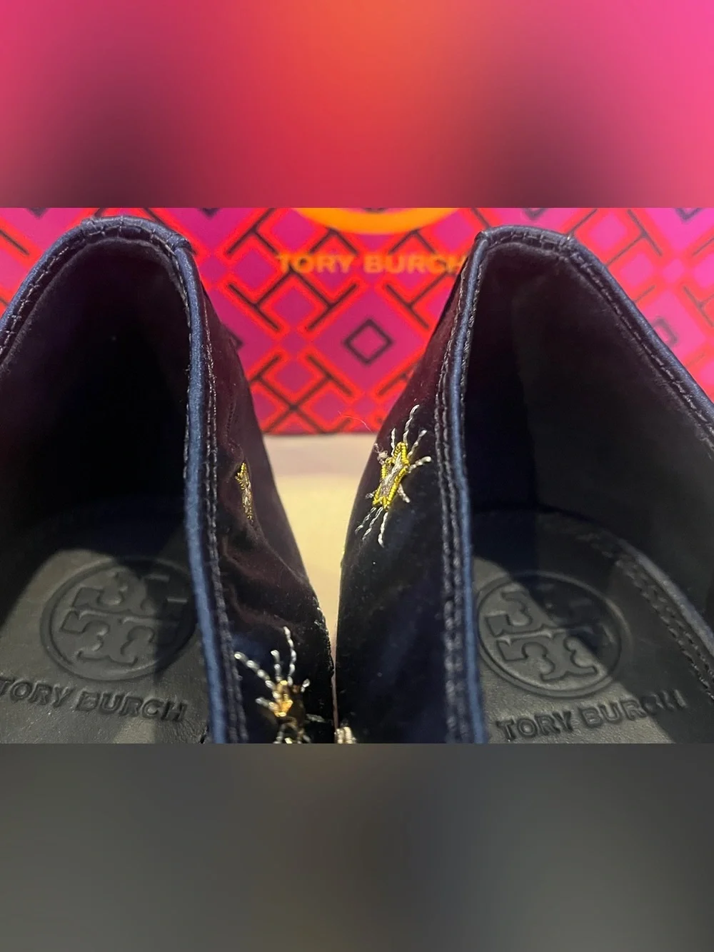 Tory Burch Olympia Perfect Navy Satin Loafer - Size 9.5 - NIB